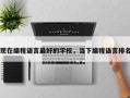 现在编程语言最好的学校，当下编程语言排名